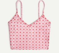 Heart Pattern Crop Cami
