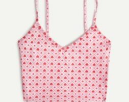 Heart Pattern Crop Cami