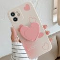 Heart Pattern Phone Case With Phone Holder