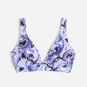 Heart Pattern V Neck Bikini Top