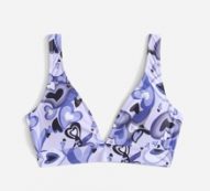 Heart Pattern V Neck Bikini Top