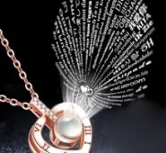 Heart Pendant Projection Necklace