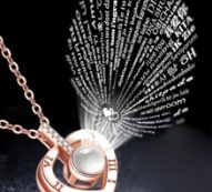 Heart Pendant Projection Necklace