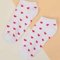 Heart Print Ankle Socks