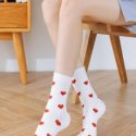 Heart Print Crew Socks