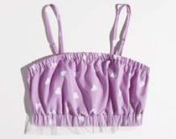 Heart Print Crop Cami