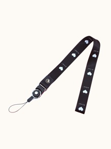 Heart Print Lanyard