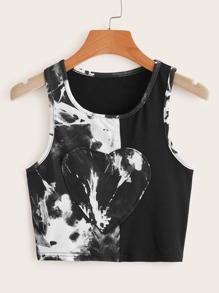 Heart & Tie Dye Tank Top