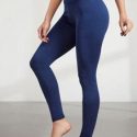 Heather Gray Wide Waistband Sports Leggings