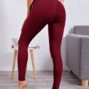 High Stretch Criss Cross Back Solid Sports Leggings