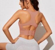 High Support Cut Out Racer Back Sports Bra