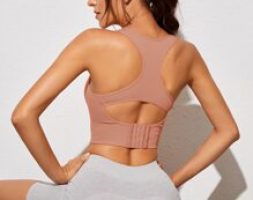 High Support Cut Out Racer Back Sports Bra