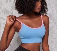 High Support Seamless Contrast Binding Sports Bra