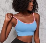 High Support Seamless Contrast Binding Sports Bra