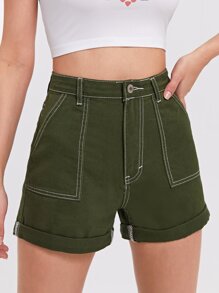 High Waist Denim Shorts