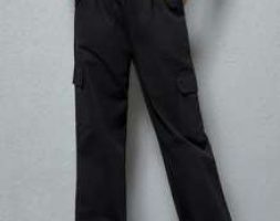 High Waist Flap Pocket Pants