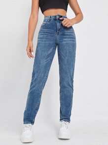 High Waist Mom Fit Jeans