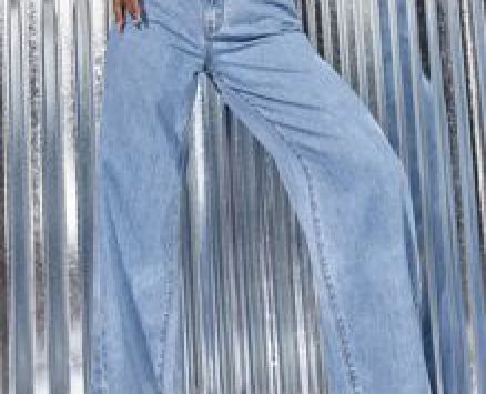 High Waist Raw Hem Wide Leg Jeans