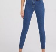 High Waist Skinny Cropped Jeans