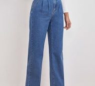 High Waist Straight Leg Jeans