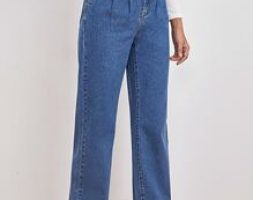 High Waist Straight Leg Jeans