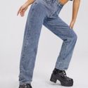 High Waist Straight Leg Jeans