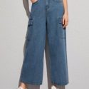 High-Waisted Cargo Jeans