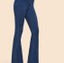 High Waisted Flare Hem Skinny Jeans