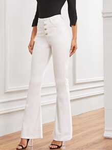 High Waisted Flare Leg Jeans