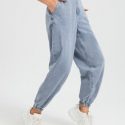 High Waisted Paperbag Waist Jogger Jeans