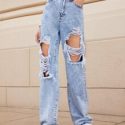 High Waisted Ripped Jeans