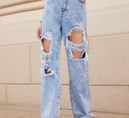 High Waisted Ripped Jeans