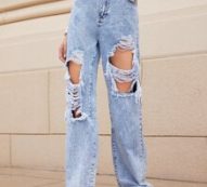 High Waisted Ripped Jeans