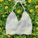 Hollow Out Halter Crochet Bikini Top