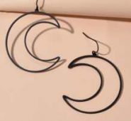 Hollow Out Moon Drop Earrings