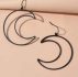 Hollow Out Moon Drop Earrings