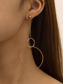 Hollow Out Round Drop Earrings