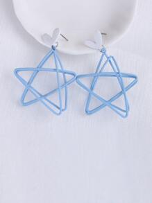 Hollow Out Star Drop Earrings