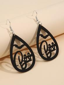 Hollow Out Water Drop Earrings