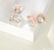 Holographic Design Stud Earrings