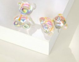 Holographic Design Stud Earrings