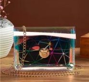 Holographic Geo Graphic Crossbody Bag