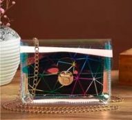 Holographic Geo Graphic Crossbody Bag