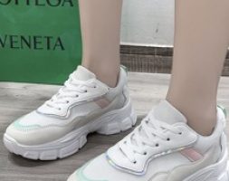 Holographic Lace Up Front Sneakers