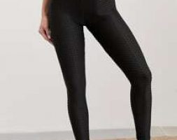 Honeycomb Textured Breathable Softness Phone Pocket Sports Leggings