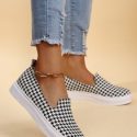 Houndstooth Graphic Flats