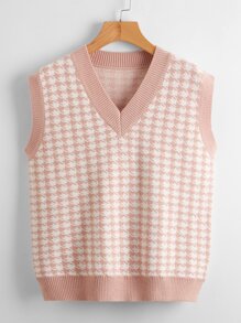 Houndstooth Sweater Vest