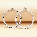 Ink Dot Graphic Hoop Earrings