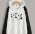 Japanese Letter And Panda Print Sweatshirt
