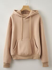 Kangaroo Pocket Drop Shoulder Hoodie